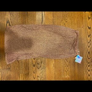 Purple shimmer midi skirt